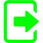 lime logout icon