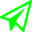 lime paper plane icon