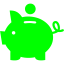 lime piggy bank 2 icon