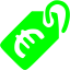 lime price tag euro icon