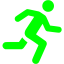 lime running man icon