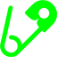 lime safety pin icon