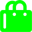 lime shopping bag 2 icon