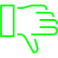 lime thumb down icon