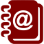 maroon address book icon