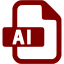 maroon adobe ai 2 icon