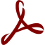 maroon adobe reader icon