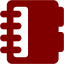 maroon agenda icon