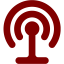 maroon antenna 6 icon