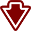 maroon arrow down icon