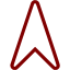 maroon arrow up 2 icon