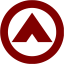 maroon arrow up 3 icon