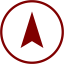 maroon arrow up 8 icon