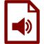 maroon audio file icon