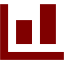 maroon bar chart 10 icon