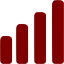 maroon bar chart 3 icon