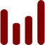 maroon bar chart 6 icon