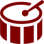 maroon bass drum icon