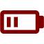 maroon battery 9 icon