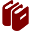 maroon books icon