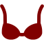 maroon bra icon