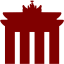 maroon brandenburg gate icon