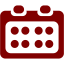 maroon calendar 4 icon