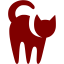 maroon cat icon