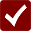 maroon check mark 8 icon