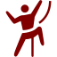 maroon climbing icon