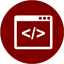 maroon code optimization 2 icon