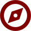 maroon compass 3 icon