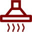 maroon cooker hood icon