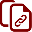 maroon copy link icon