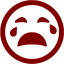 maroon crying icon