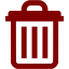 maroon delete icon