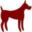 maroon dog 31 icon