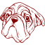 maroon dog icon