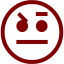 maroon emoticon 23 icon