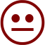 maroon emoticon 3 icon