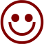 maroon emoticon 30 icon