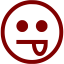 maroon emoticon 33 icon