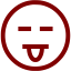 maroon emoticon 36 icon