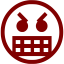 maroon emoticon 40 icon