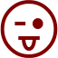 maroon emoticon 41 icon