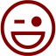 maroon emoticon 50 icon