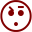 maroon emoticon 54 icon