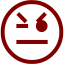 maroon emoticon 55 icon