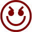 maroon emoticon 58 icon