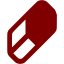 maroon erase icon